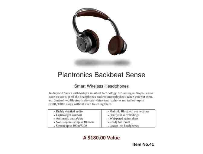 Plantronics Backbeat Sense Smart Wireless Headphones