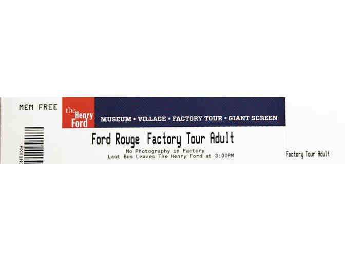 2 Adult Tickets to Ford Rouge Factory Tour in Dearborn, Michigan