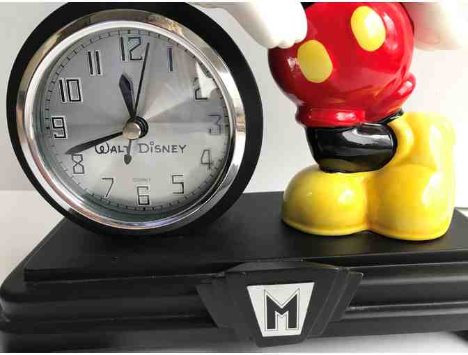 Walt Disney Mickey Mouse Ceramic Mantel Desk Clock