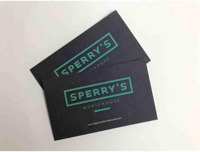 2 Movie Vouchers for Sperry's Moviehouse in Port Huron, MI and 2 gourmet popcorns.