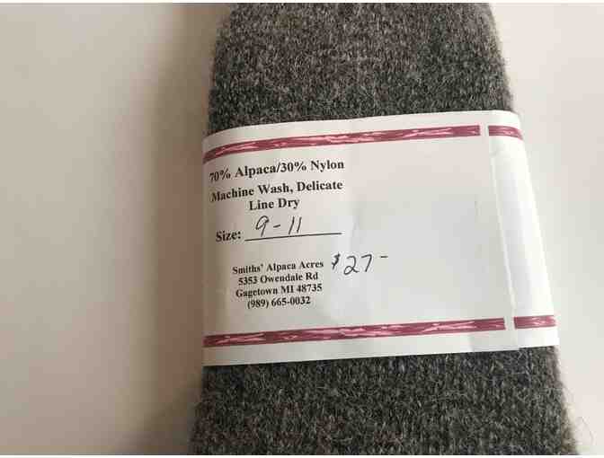Alpaca Socks, made in Mid-Michigan Size 9-11