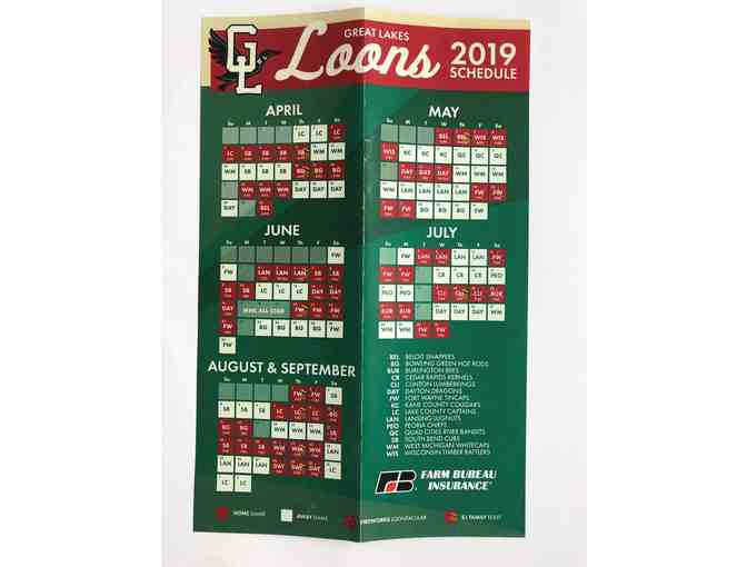 Four (4) Lawn Vouchers for Great Lakes Loons 2019  Season
