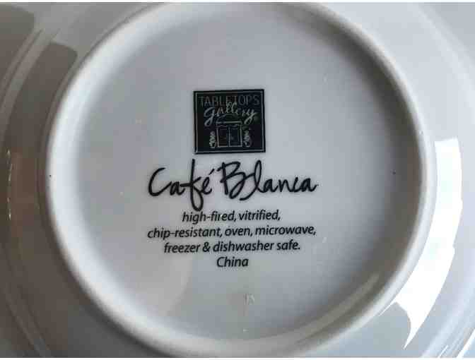 Cafe Blanca, White Pasta Dish, 12' Diameter