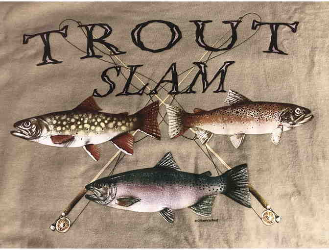 Trout T-Shirt, Embroidered, Size Large - Long sleeve