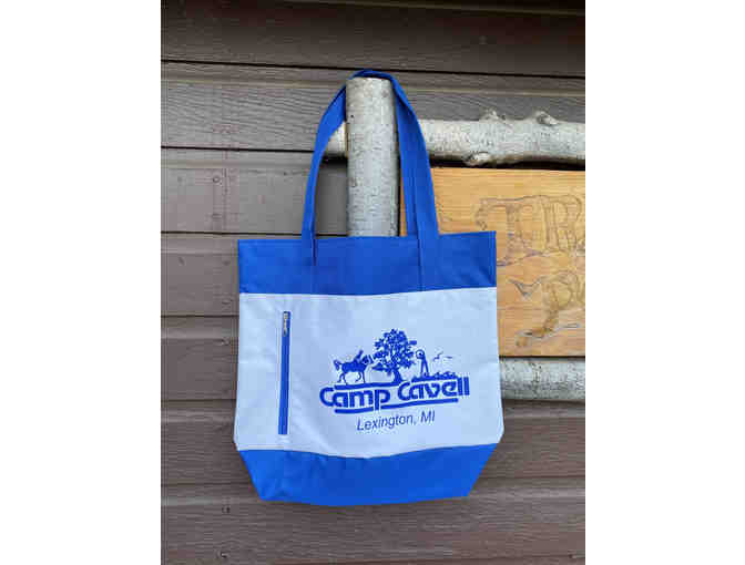 Camp Cavell Canvas BLUE Tote Bag - Photo 2