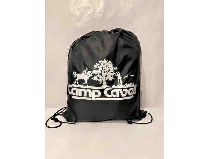 Camp Cavell Glow-in-the-Dark Drawstring Backpack Bag - BLACK - Photo 1