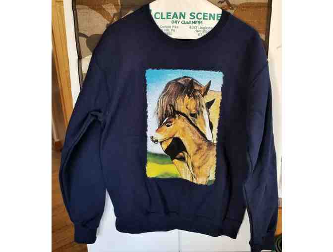 Blue Horse Sweatshirt - Small - Photo 1