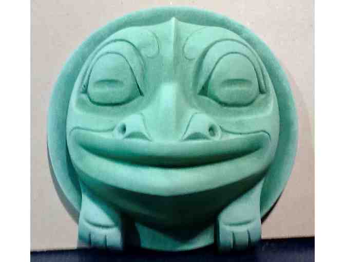 Casting of Steve Brown's Frog Carving from the New Canoe