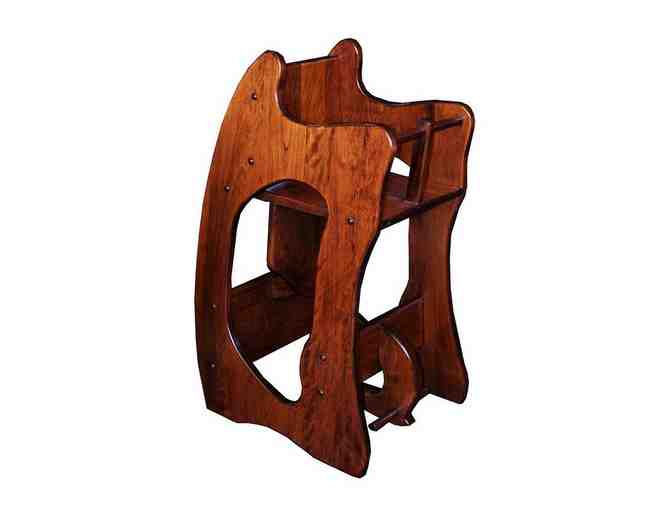 Amish Hardwood Three-in-One Highchair Rocker and Desk