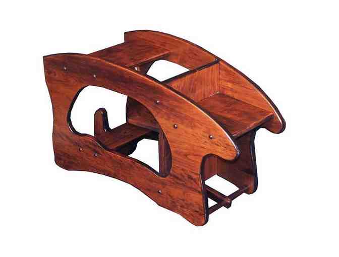 Amish Hardwood Three-in-One Highchair Rocker and Desk