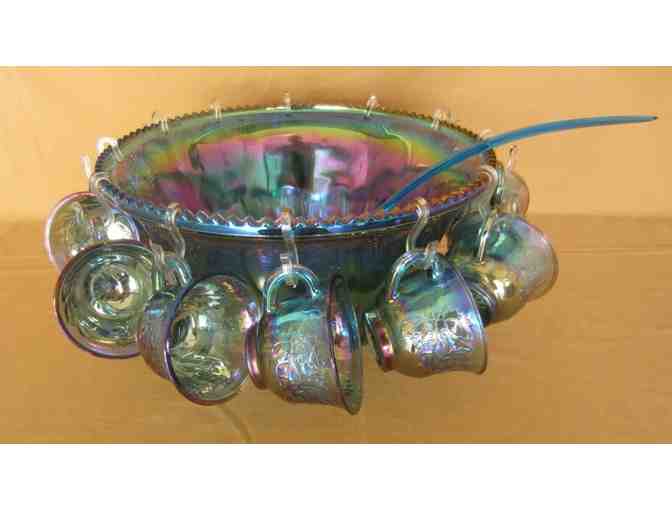 Carnival Glass Punch Bowl