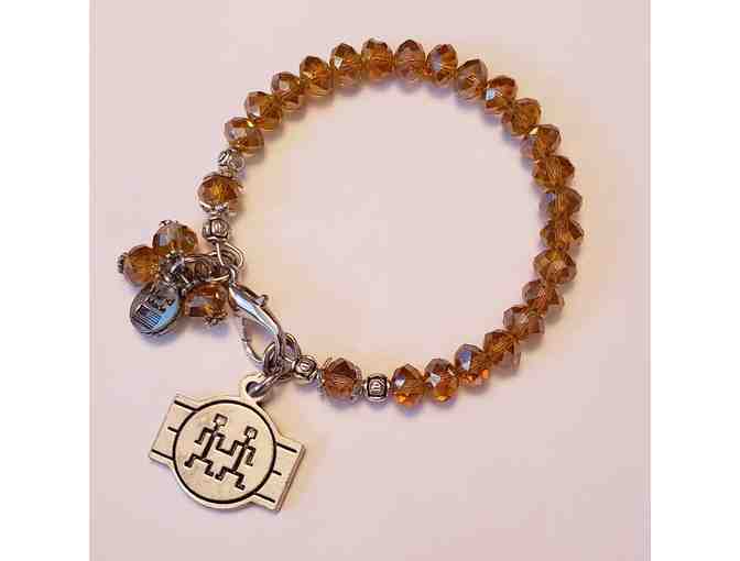 Gold Crystal Bangle Bracelet