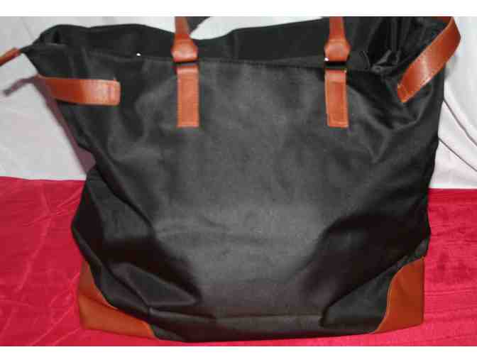 Black Tote with Beanie
