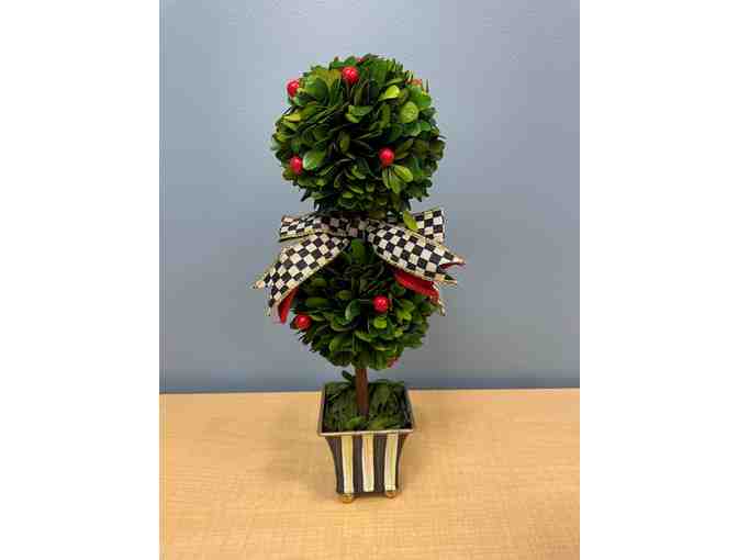 Mackenzie Childs Classic Courtly Boxwood Topiary