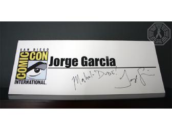 Autographed Jorge Garcia Comic-Con Panel Namecard