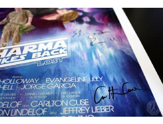Autographed LOST Print: Star Wars 'Dharma Strikes Back' (signed by Liz M, JG, CC, DL, EL)