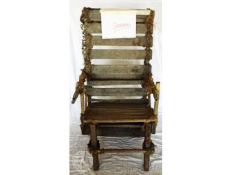 Authentic LOST Screen-used Wood Chair from Survivors' Beach Camp (Bernard's)
