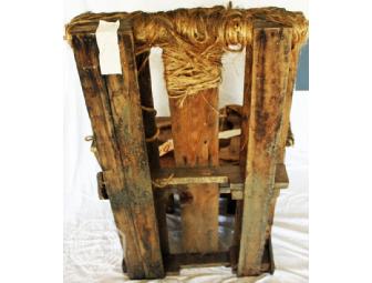Authentic LOST Screen-used Wood Chair from Survivors' Beach Camp