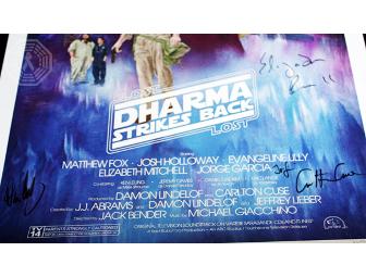 Autographed LOST Print: Star Wars 'Dharma Strikes Back' (signed by Liz M, JG, CC, DL, EL)