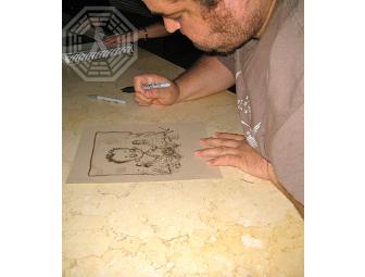 Autographed LOST Custom 'Ben Linus' Sketch (signed by Jorge Garcia)