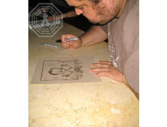 Autographed LOST Custom 'Ben Linus' Sketch (signed by Jorge Garcia)