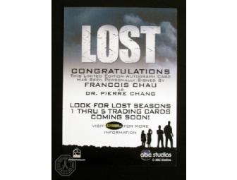 Autographed LOST Dr. Pierre Chang card (signed by Francois Chau)