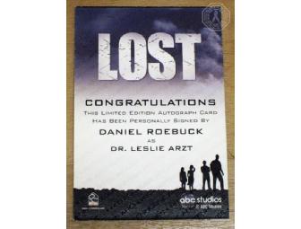 Autographed LOST Dr. Leslie Arzt card 3 (signed by Daniel Roebuck)