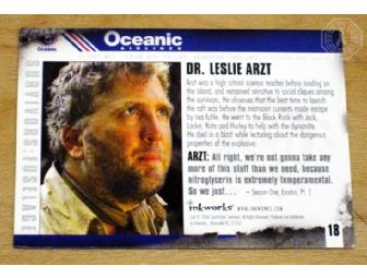 Autographed LOST Dr. Leslie Arzt card 1 (signed by Daniel Roebuck)