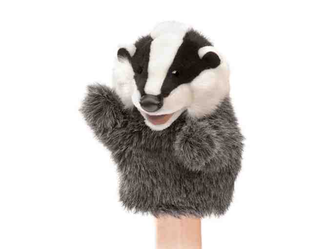 Bard Owl and Little Badger Hand Puppets from Folkmanis Puppets