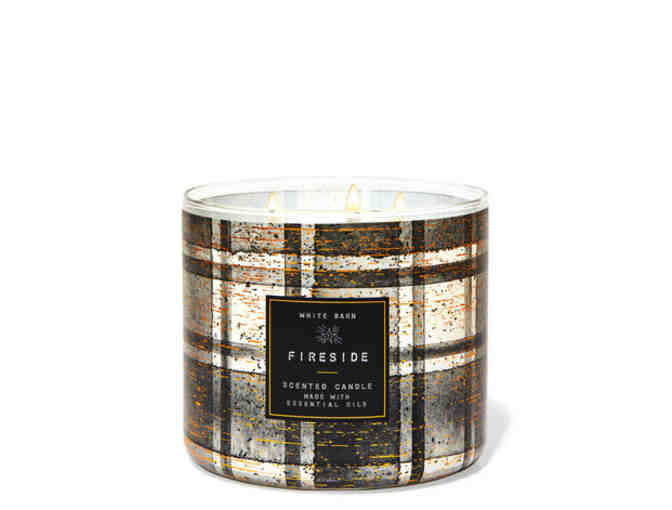 Set of 2 Bath and Bodyworks Holiday Candles (Fireside and Sweater Weather Scents)