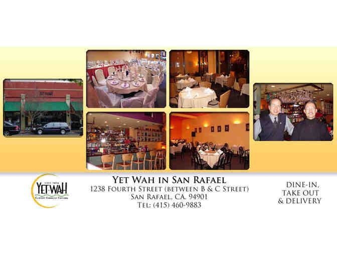 Great Wall Dinner for Two at Yet Wah Restaurant