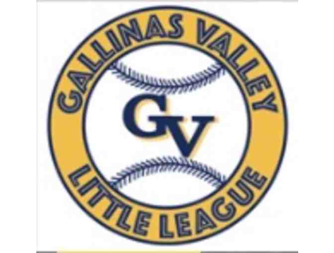 Gallinas Valley Little League 2022 Season Registration Fee Gift Certificate