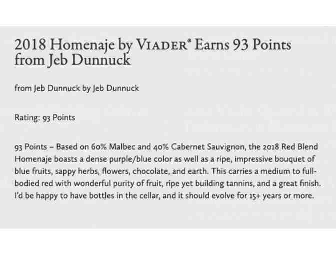 Homenaje 2018 Bordeaux Blend from VIADER Winery in Napa Valley