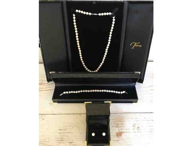 Tara Fine Jewelry Pearl Necklace, Earrings and Bracelet