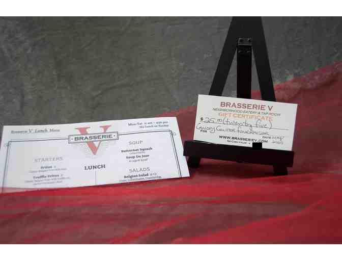 Brasserie V $25 Gift Certificate