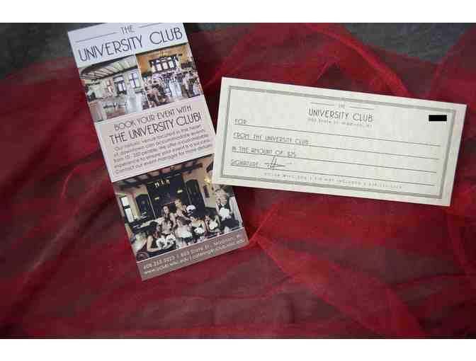 University Club $25 Gift Certificate