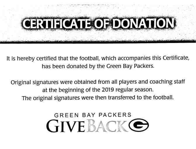Green Bay Packers Digitally Signed Football