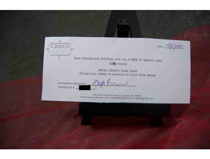 Craig's Cake Shop Gift Certificate