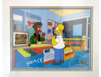'The Simpsons' Animation Cel signed by Matt Groening