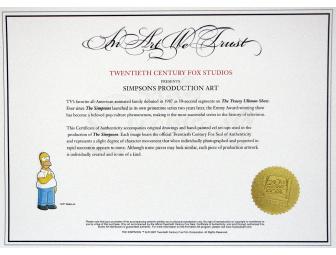 'The Simpsons' Animation Cel signed by Matt Groening