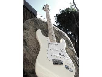 Russell Brand and Jonah HIll Signed Stratocaster
