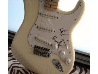 Russell Brand and Jonah HIll Signed Stratocaster