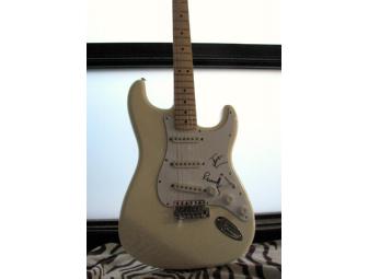 Russell Brand and Jonah HIll Signed Stratocaster