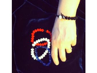 Glass Crystal Rondelle Bracelet-Blue