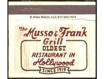 Musso and Frank Restaurant-$100 Gift Certificate