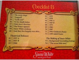 Framed Disney's Snow White -Uncut Trading Card Sheets