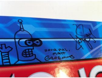 Rare Autographed Futurama Monopoly Game (with Golden Bender Token) Signed by Matt Groening