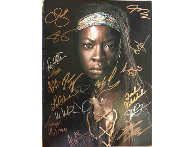 THE WALKING DEAD  - Michonne Poster Autographed by Entire Season 6A Cast (18 Actors) - Photo 1