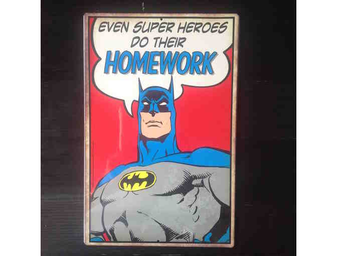 Batman & Superman 3 piece Tin Sign Set