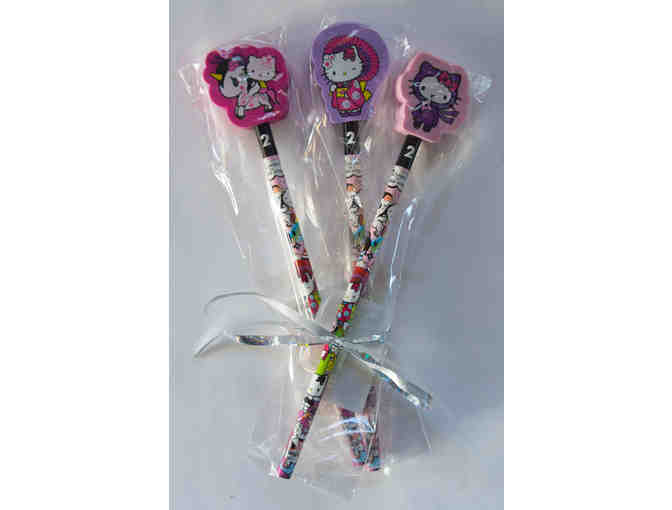 Hello Kitty School Set:3 Hello KittyxTokidoki Pencils+Highlighters+Calculator+Stickers